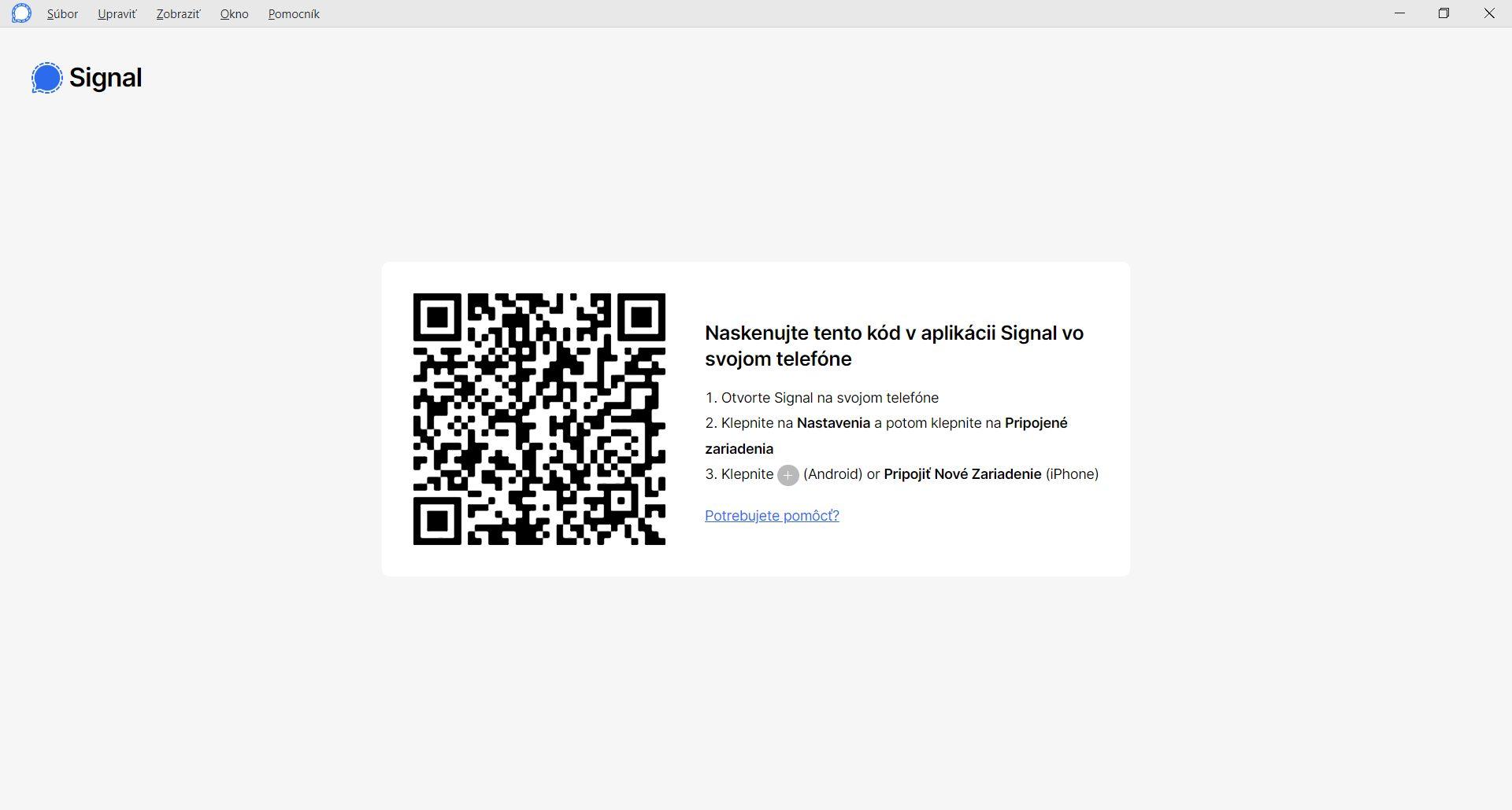 Signal - desktopová verzia komunikačného programu Signal